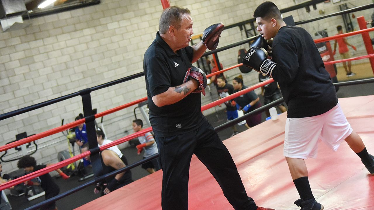Coach Barry boxing training