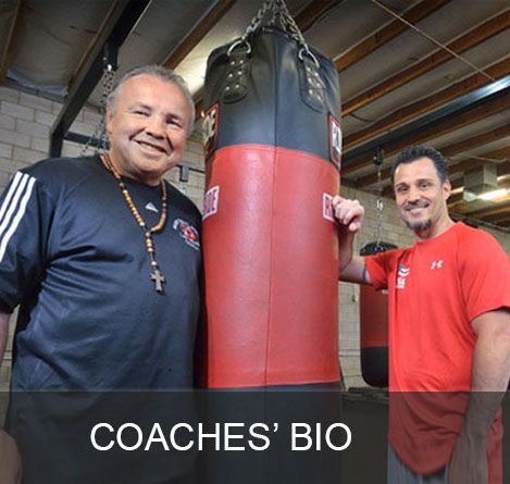 Coaches' bio: Barry's Boxing coaches by the heavy bag