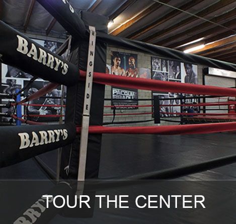 Tour the center: the boxing ring at Barry's Boxing